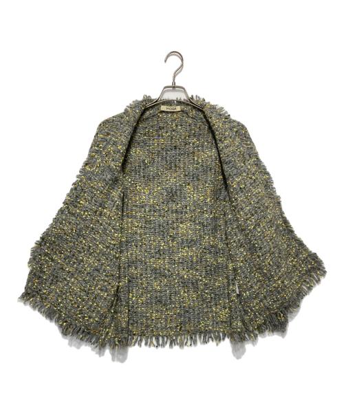 MOGA（モガ）MOGA (モガ) ミックスツイード調カーディガン グレー サイズ:Fの古着・服飾アイテム