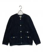 Salvatore Ferragamoサルヴァトーレ フェラガモ）の古着「ジャガードカーディガン」｜ブラック