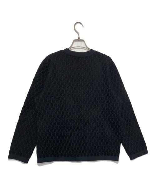 Salvatore Ferragamo（サルヴァトーレ フェラガモ）Salvatore Ferragamo (サルヴァトーレ フェラガモ) ジャガードカーディガン ブラック サイズ:Ｌの古着・服飾アイテム