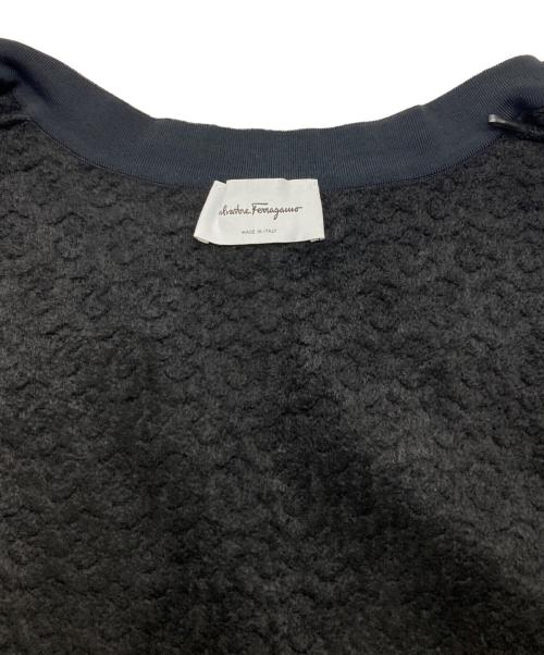 Salvatore Ferragamo（サルヴァトーレ フェラガモ）Salvatore Ferragamo (サルヴァトーレ フェラガモ) ジャガードカーディガン ブラック サイズ:Ｌの古着・服飾アイテム