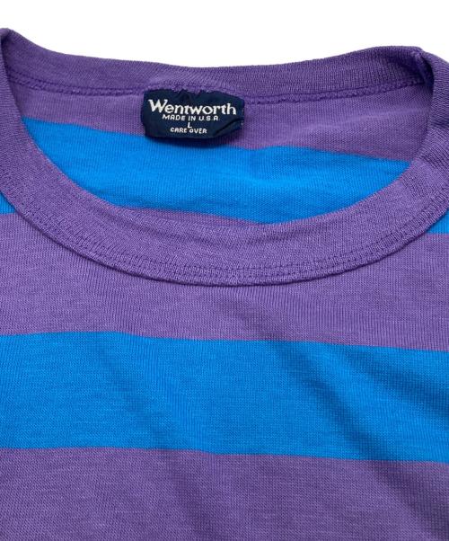 wentworth（ウェントワース）wentworth (ウェントワース) ボーダーTシャツ ブルー×パープル サイズ:Ｌの古着・服飾アイテム