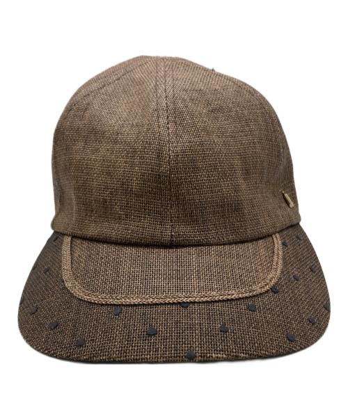 LANVIN en Bleu（ランバンオンブルー）LANVIN en Bleu (ランバンオンブルー) ペーパーチュール 6パネルキャップ ベージュ サイズ:M(57.5cm)の古着・服飾アイテム