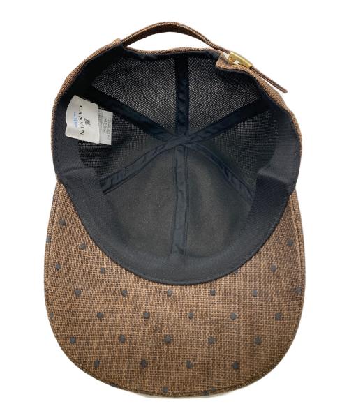 LANVIN en Bleu（ランバンオンブルー）LANVIN en Bleu (ランバンオンブルー) ペーパーチュール 6パネルキャップ ベージュ サイズ:M(57.5cm)の古着・服飾アイテム