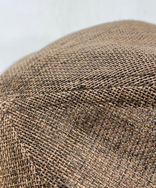 LANVIN en Bleu（ランバンオンブルー）LANVIN en Bleu (ランバンオンブルー) ペーパーチュール 6パネルキャップ ベージュ サイズ:M(57.5cm)の古着・服飾アイテム