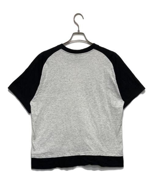 SHERRYS（シェリーズ）SHERRYS (シェリーズ) ラグランプリントTシャツ ホワイト×ブラック サイズ:Ｌの古着・服飾アイテム