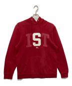 stussyステューシー）の古着「プルオーバーパーカー」｜レッド