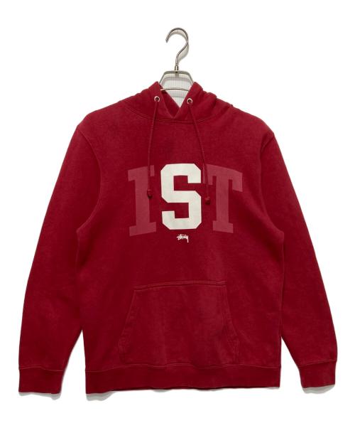 stussy（ステューシー）stussy (ステューシー) プルオーバーパーカー レッド サイズ:Sの古着・服飾アイテム