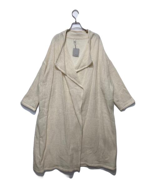 RAKU（ラク）RAKU (ラク) ウールロングカーディガン アイボリー サイズ:FREE 未使用品の古着・服飾アイテム