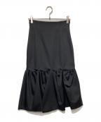 Whim Gazetteウィムガゼット）の古着「ダブルサテンボリュームスカート」｜ブラック