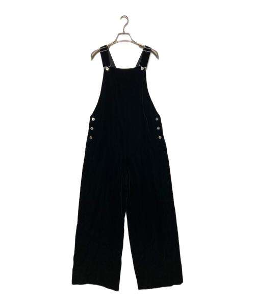 UNITED ARROWS（ユナイテッドアローズ）UNITED ARROWS (ユナイテッドアローズ) ベルベット オーバーオール ブラック サイズ:36 未使用品の古着・服飾アイテム