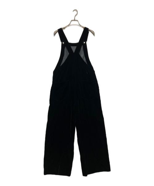 UNITED ARROWS（ユナイテッドアローズ）UNITED ARROWS (ユナイテッドアローズ) ベルベット オーバーオール ブラック サイズ:36 未使用品の古着・服飾アイテム