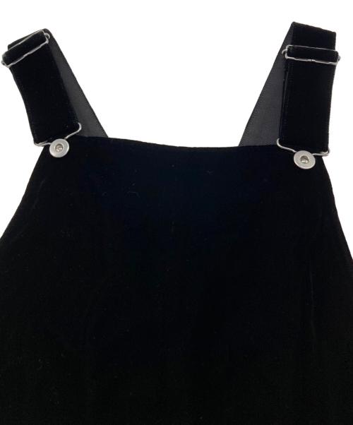 UNITED ARROWS（ユナイテッドアローズ）UNITED ARROWS (ユナイテッドアローズ) ベルベット オーバーオール ブラック サイズ:36 未使用品の古着・服飾アイテム