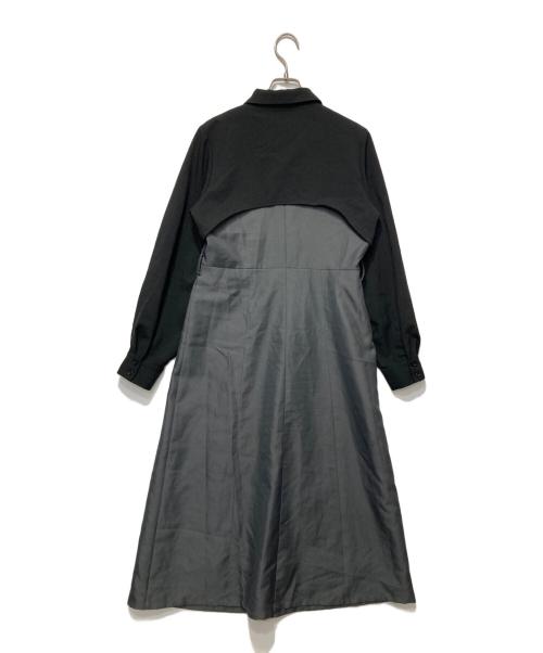 UNITED TOKYO（ユナイテッドトーキョー）UNITED TOKYO (ユナイテッドトーキョー) クロップブロックワンピース グレー×ブラック サイズ:2の古着・服飾アイテム