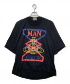 Vivienne Westwood manヴィヴィアン ウェストウッド マン）の古着「オーブロゴプリントTシャツ」｜ブラック