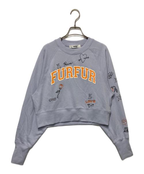 furfur（ファーファー）furfur (ファーファー) TAPPEIタトゥーモチーフスウェット パープル サイズ:Fの古着・服飾アイテム