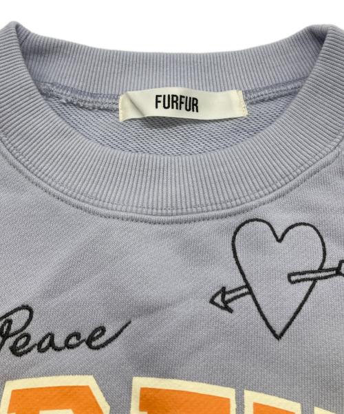 furfur（ファーファー）furfur (ファーファー) TAPPEIタトゥーモチーフスウェット パープル サイズ:Fの古着・服飾アイテム