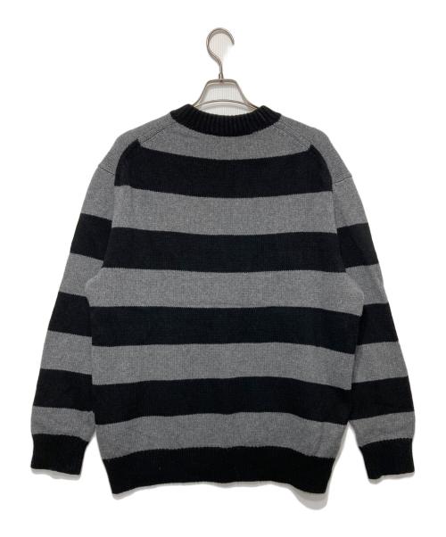 COACH（コーチ）COACH (コーチ) オーバーサイズド セーター ブラック×グレー サイズ:Ｍの古着・服飾アイテム