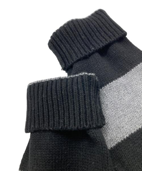 COACH（コーチ）COACH (コーチ) オーバーサイズド セーター ブラック×グレー サイズ:Ｍの古着・服飾アイテム