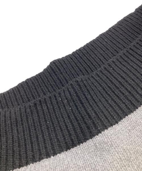 COACH（コーチ）COACH (コーチ) オーバーサイズド セーター ブラック×グレー サイズ:Ｍの古着・服飾アイテム