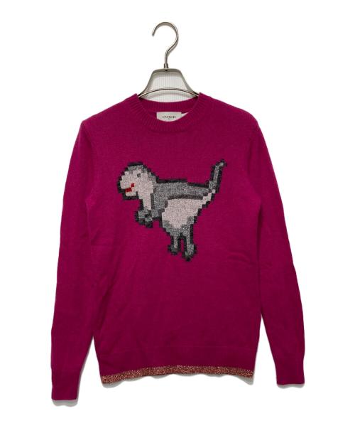 COACH（コーチ）COACH (コーチ) レキシーカシミヤブレンドセーター ショッキングピンク サイズ:XSの古着・服飾アイテム