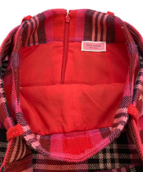Kate Spade（ケイトスペード）Kate Spade (ケイトスペード) チェックスカート レッド×ピンク サイズ:00の古着・服飾アイテム