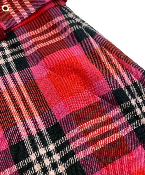 Kate Spade（ケイトスペード）Kate Spade (ケイトスペード) チェックスカート レッド×ピンク サイズ:00の古着・服飾アイテム