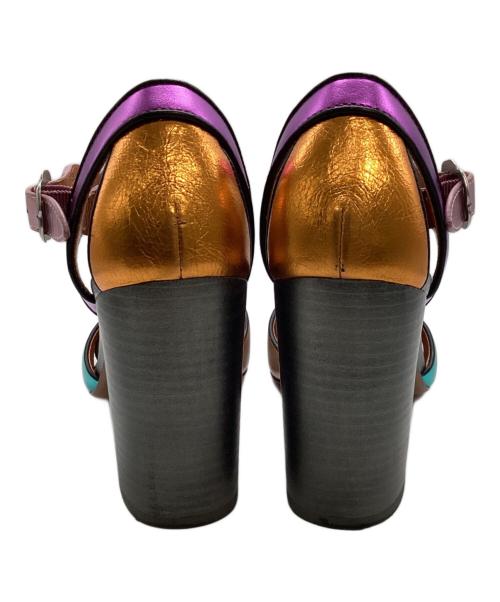 COACH（コーチ）COACH (コーチ) アンクルストラップパンプス マルチカラー サイズ:7.5の古着・服飾アイテム