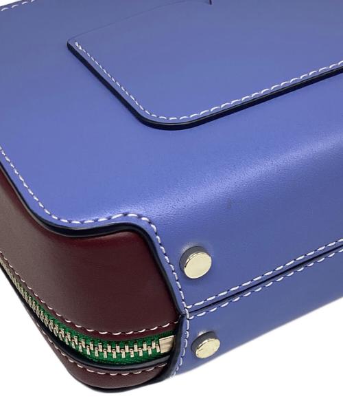 Kate Spade（ケイトスペード）Kate Spade (ケイトスペード) Vanity Mini Top Handle Bag パープル×ワインレッドの古着・服飾アイテム