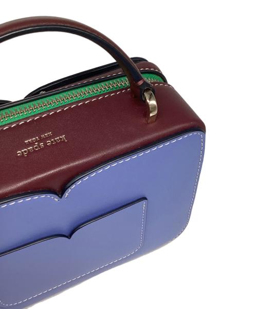 Kate Spade（ケイトスペード）Kate Spade (ケイトスペード) Vanity Mini Top Handle Bag パープル×ワインレッドの古着・服飾アイテム