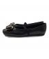 中古・古着 Ferragamo (フェラガモ) ヴァラリボンフラットパンプス ブラック サイズ:5 1/2：29000円