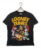 LOONEY TUNESルーニーチューンズ）の古着「90s 両面プリントTシャツ」｜ブラック