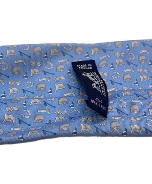 HERMES（エルメス）HERMES (エルメス) シルクネクタイ ブルー サイズ:表記無しの古着・服飾アイテム