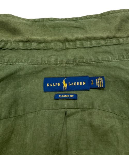 POLO RALPH LAUREN（ポロ・ラルフローレン）POLO RALPH LAUREN (ポロ・ラルフローレン) ボタンダウンリネンシャツ グリーン サイズ:Sの古着・服飾アイテム