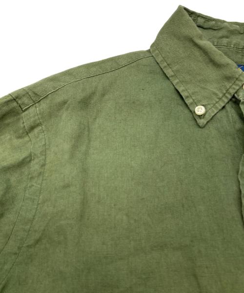 POLO RALPH LAUREN（ポロ・ラルフローレン）POLO RALPH LAUREN (ポロ・ラルフローレン) ボタンダウンリネンシャツ グリーン サイズ:Sの古着・服飾アイテム