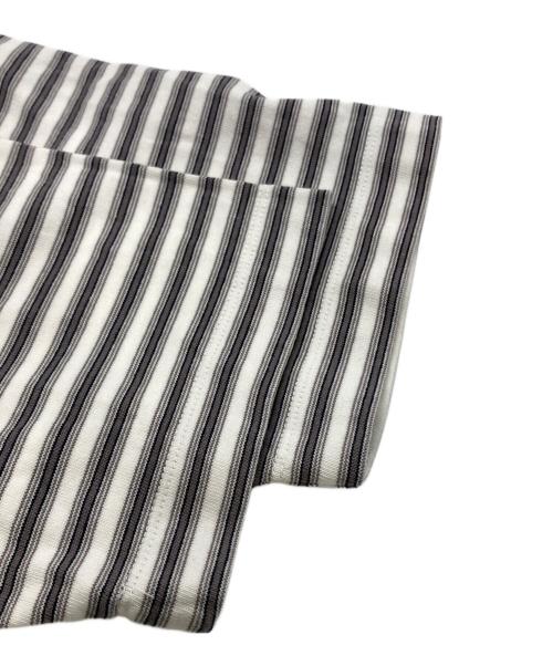 STEVEN ALAN（スティーブンアラン）STEVEN ALAN (スティーブンアラン) MVS BORDER SHORT SLEEVE TEE -BOLD/Tシャツ ホワイト×グレー サイズ:Sの古着・服飾アイテム