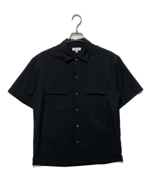 BEAUTY&YOUTH（ビューティーアンドユース）BEAUTY&YOUTH (ビューティーアンドユース) ウーステッド フォルム ショートスリーブ シャツ ブラック サイズ:Sの古着・服飾アイテム