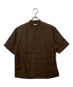 UNITED ARROWSユナイテッドアローズ）の古着「半袖リネンシャツ」｜ブラウン