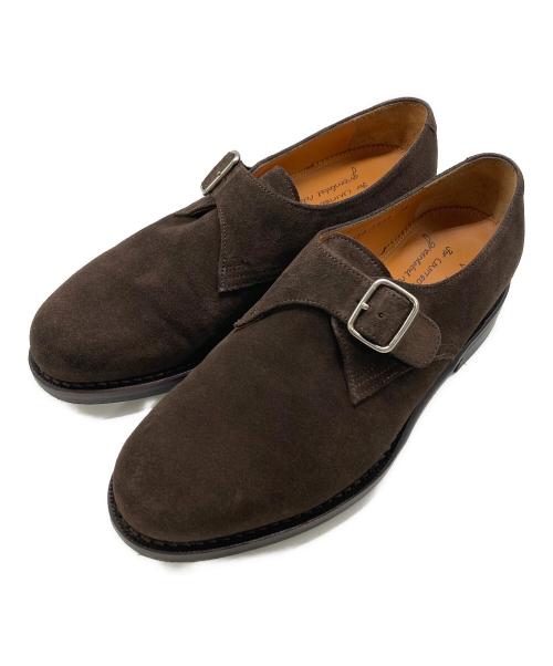 Jalan Sriwijaya（ジャランスリウァヤ）Jalan Sriwijaya (ジャランスリウァヤ) green label relaxing (グリーンレーベルリラクシング) 別注スウェードモンクストラップシューズ ブラウン サイズ:38の古着・服飾アイテム