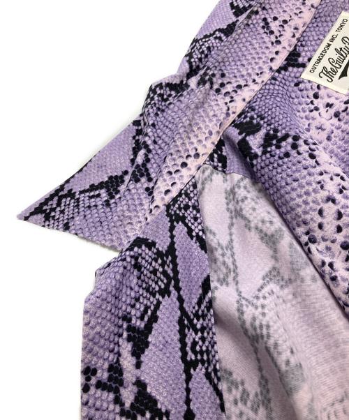 WACKO MARIA（ワコマリア）WACKO MARIA (ワコマリア) パイソン柄オープンカラーシャツ パープル サイズ:Ｍの古着・服飾アイテム