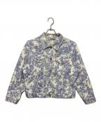 Eddie Bauerエディーバウアー）の古着「フラワープリントジャケット」｜ホワイト×ブルー