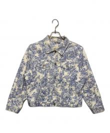 Eddie Bauer（エディーバウアー）の古着「フラワープリントジャケット」｜ホワイト×ブルー