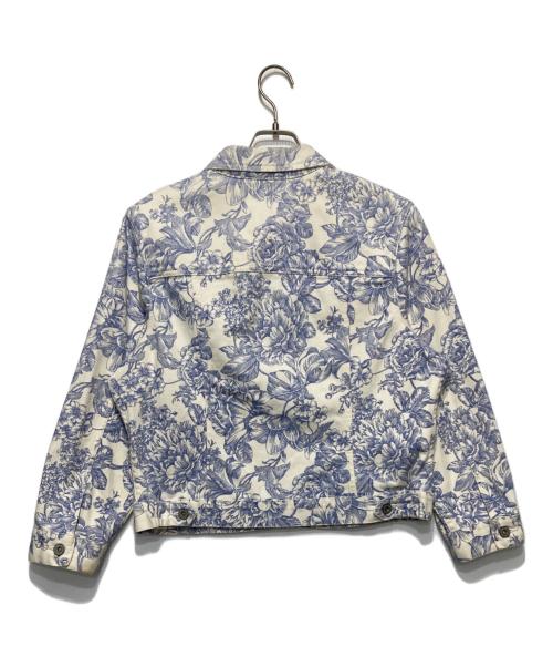 Eddie Bauer（エディーバウアー）Eddie Bauer (エディーバウアー) フラワープリントジャケット ホワイト×ブルー サイズ:Ｍの古着・服飾アイテム