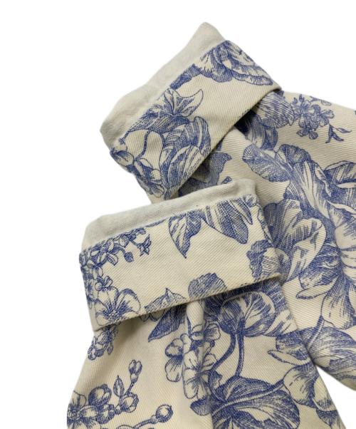 Eddie Bauer（エディーバウアー）Eddie Bauer (エディーバウアー) フラワープリントジャケット ホワイト×ブルー サイズ:Ｍの古着・服飾アイテム