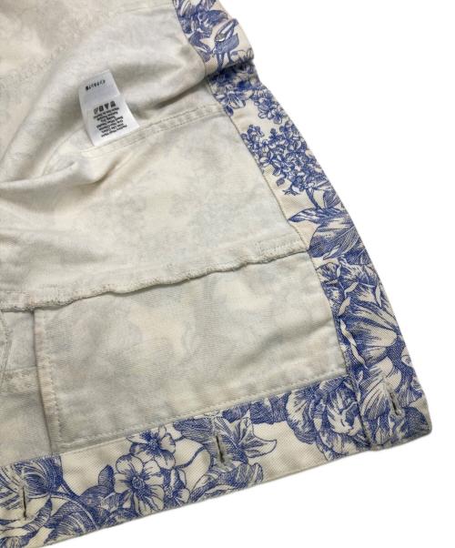 Eddie Bauer（エディーバウアー）Eddie Bauer (エディーバウアー) フラワープリントジャケット ホワイト×ブルー サイズ:Ｍの古着・服飾アイテム