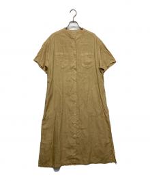 PAR ICI（パーリッシィ）の古着「半袖リネンワンピース」｜ベージュ