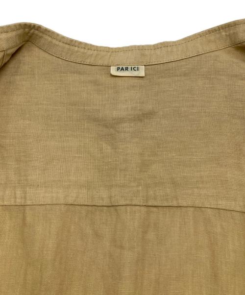 PAR ICI（パーリッシィ）PAR ICI (パーリッシィ) 半袖リネンワンピース ベージュ サイズ:Fの古着・服飾アイテム