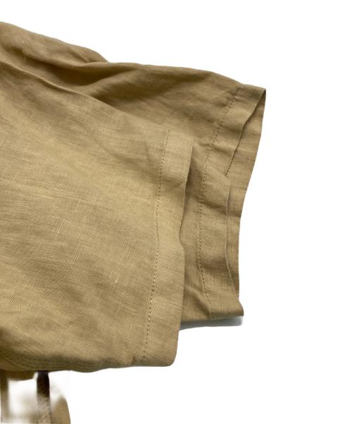 PAR ICI（パーリッシィ）PAR ICI (パーリッシィ) 半袖リネンワンピース ベージュ サイズ:Fの古着・服飾アイテム