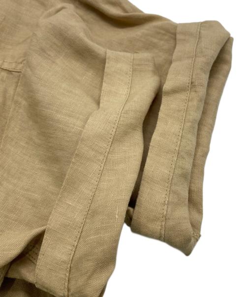 PAR ICI（パーリッシィ）PAR ICI (パーリッシィ) 半袖リネンワンピース ベージュ サイズ:Fの古着・服飾アイテム