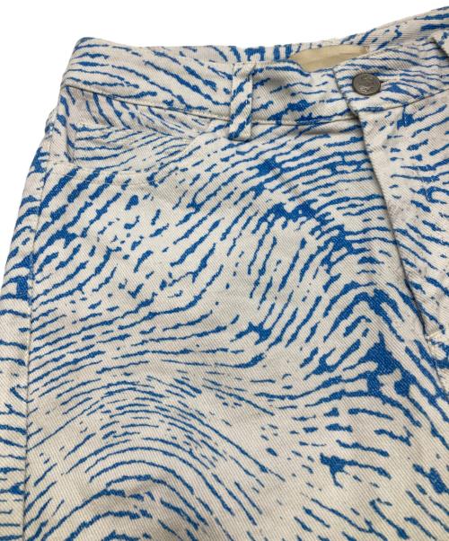 Paloma Wool（パロマウール）Paloma Wool (パロマウール) HUELLA 総柄パンツ ホワイト×ブルー サイズ:38の古着・服飾アイテム