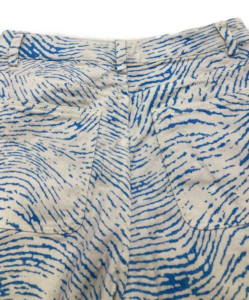 Paloma Wool（パロマウール）Paloma Wool (パロマウール) HUELLA 総柄パンツ ホワイト×ブルー サイズ:38の古着・服飾アイテム